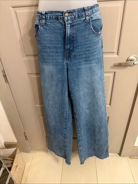 Kensie Wide-Leg Jeans in Medium Blue Wash